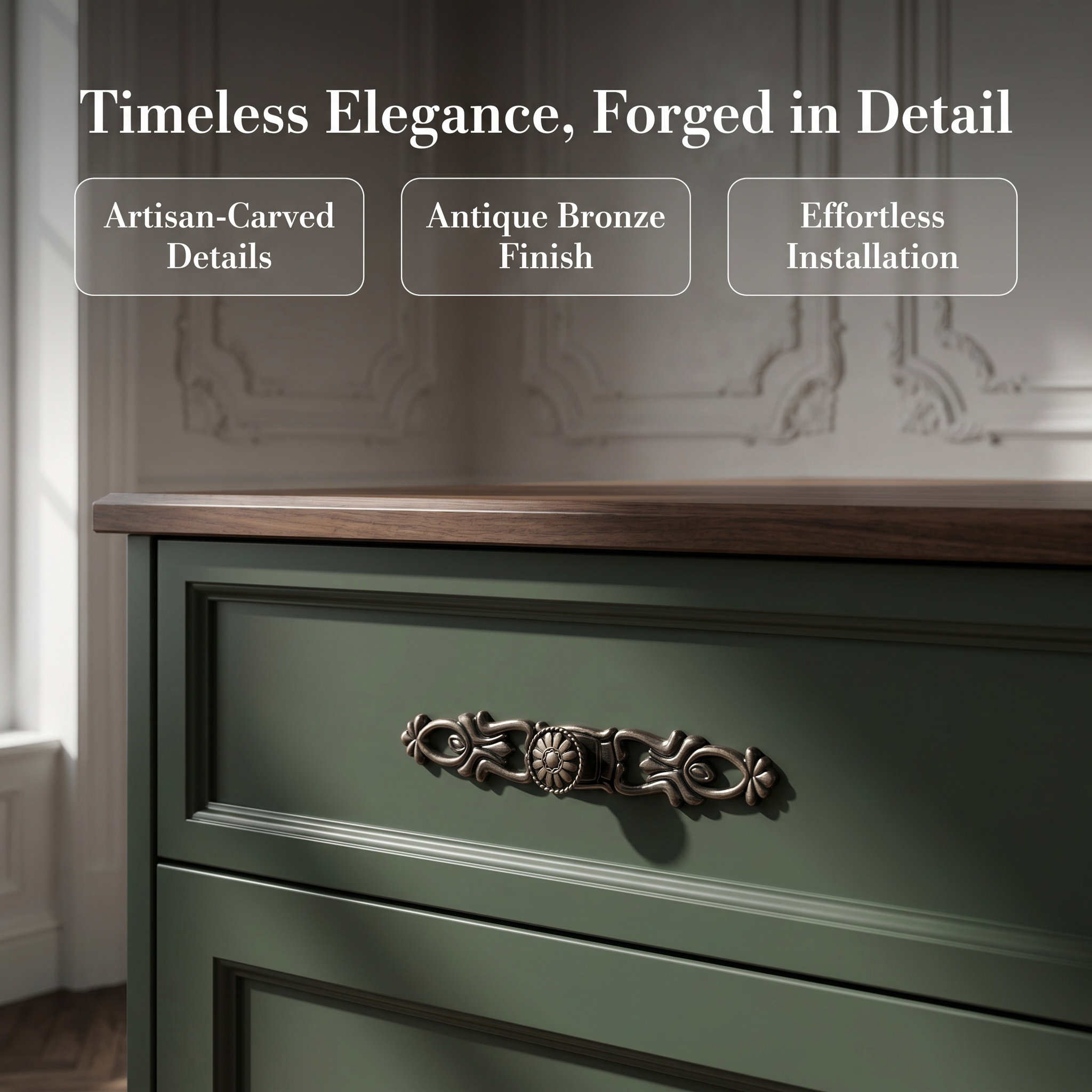 2Pcs Bronze Drop Drawer Pulls  - огляд і ціна Furniture Hardware Drop Pulls