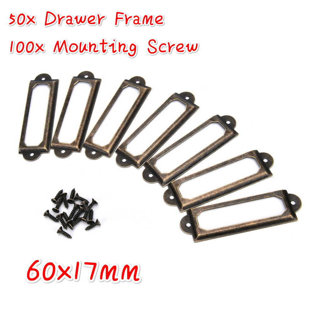 50Pcs Antique Brass Metal Labe - огляд і ціна Furniture Hardware Names