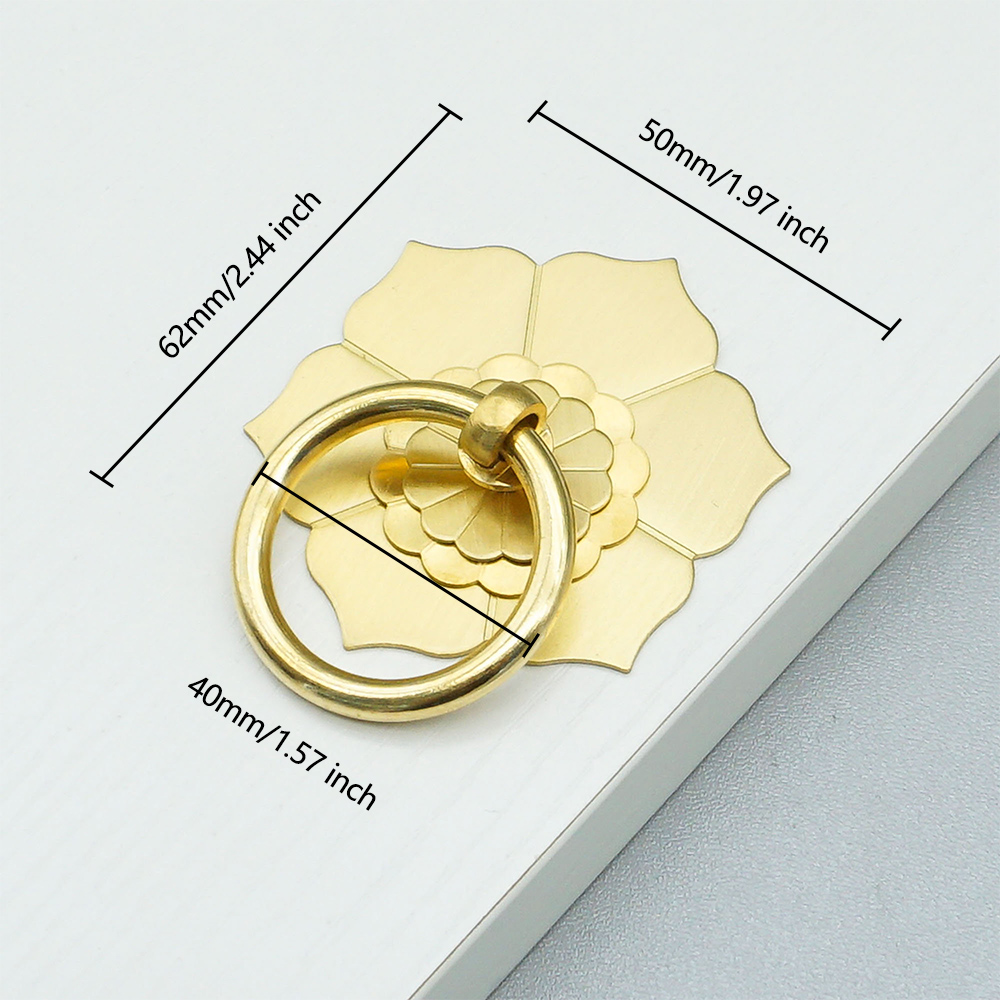 Hanger Ring Floral Brass Cabin - огляд і ціна Furniture Hardware Drop Pulls