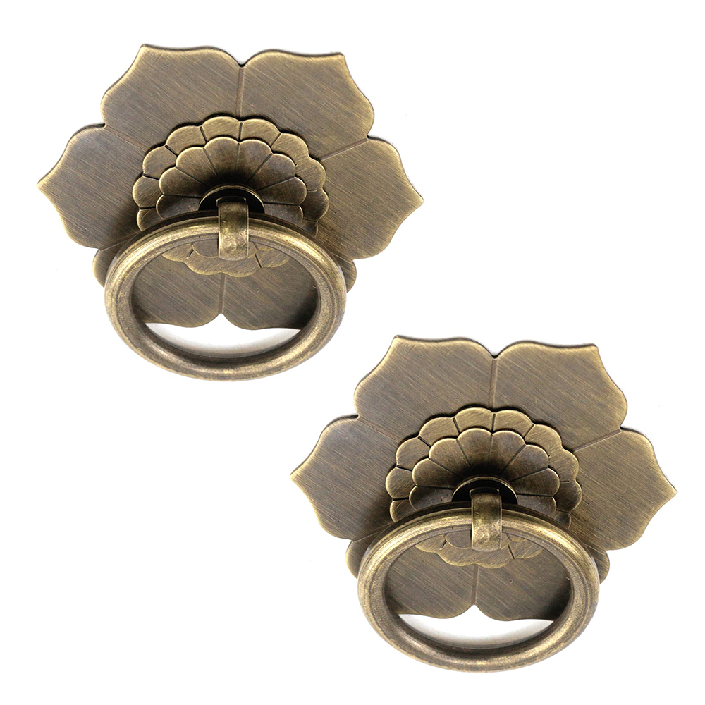 Hanger Ring Floral Brass Cabin - огляд і ціна Furniture Hardware Drop Pulls