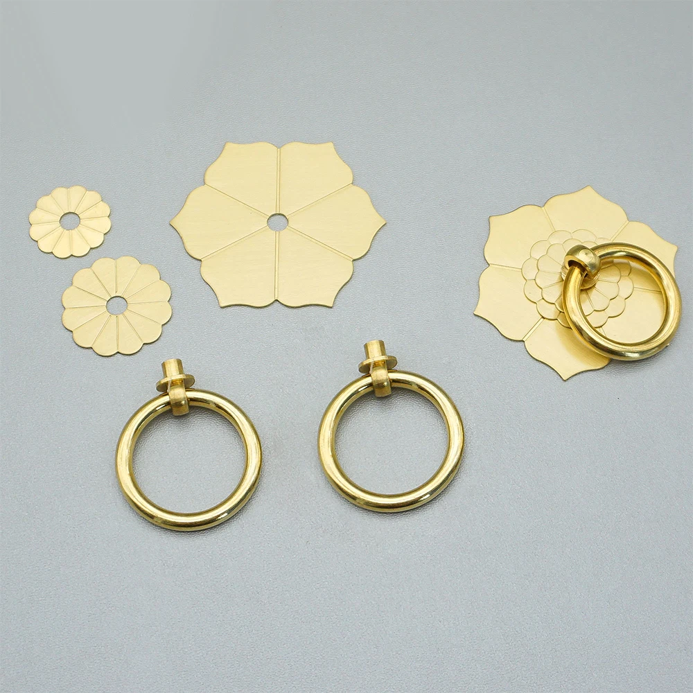 Floral Brass Cabinet Door Knob - огляд і ціна Furniture Hardware Drop Pulls