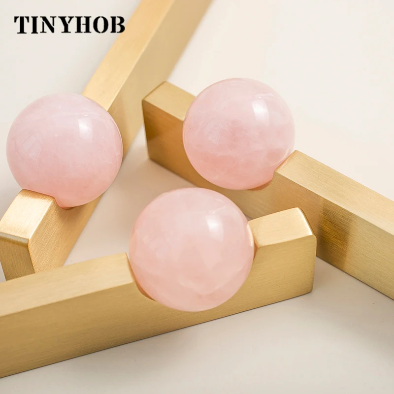 White Crystal Ball+Brass Furni - огляд і ціна Furniture Hardware Drop Pulls