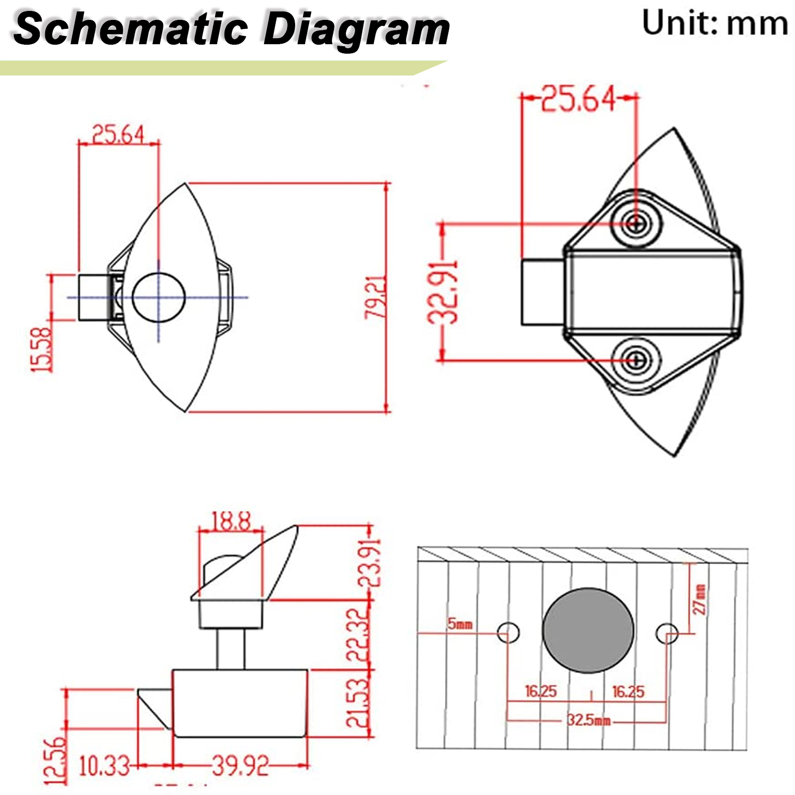 2X Caravan Zinc Alloy Half Moo - огляд і ціна Furniture Hardware Jig